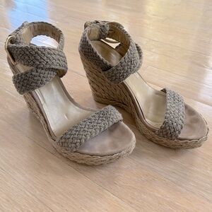 Stuart Weitzman Espadrille Platform Sandal Sz 8.5